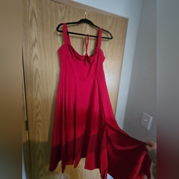 Red Cottagecore Dress - Picture 2 of 6